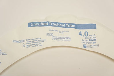 86225 ~ Mallinckrodt Uncuffed Trach Tube 4.0mm ID ~ Lot of 2